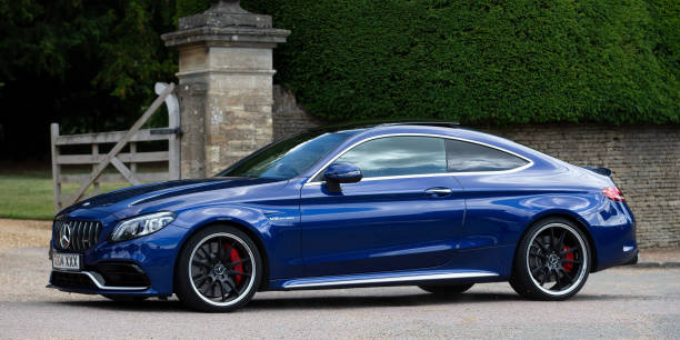 Shades of blue on a Mercedes C-Class AMG