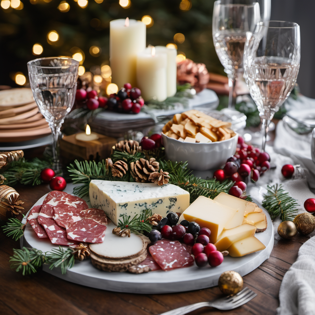 Cheese and Charcuterie Board on the Christmas Eve is perfect as an Appetizer